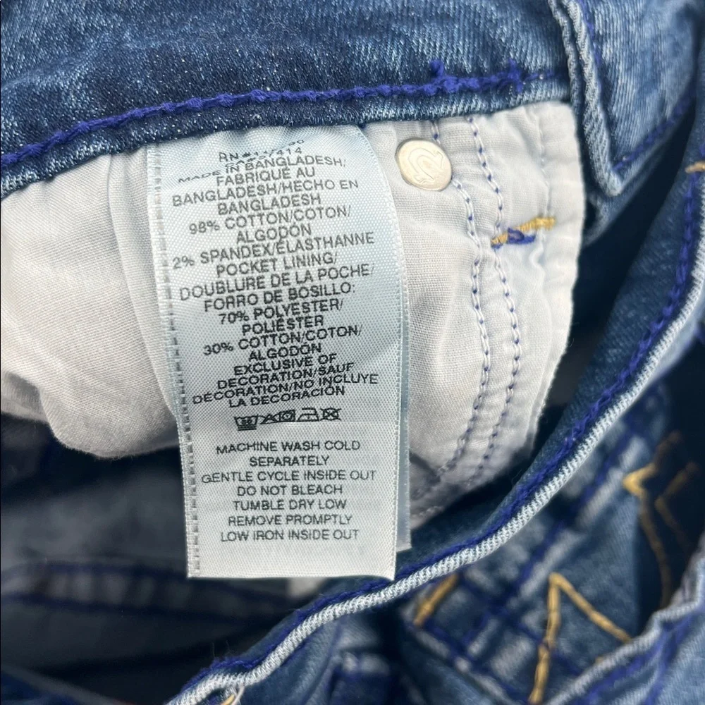 True‎ Religion Ricky Relaxed straight Denim men’s Jeans y2k bold stitch 90s 33